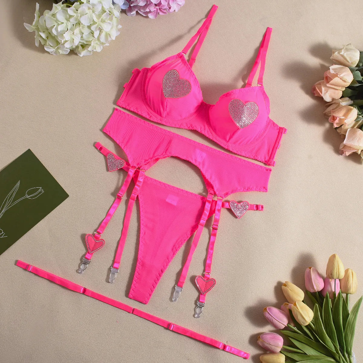 PINK HEART set